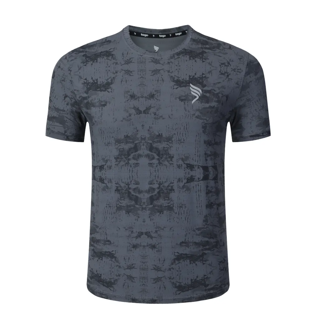 T5-6233-1 Tago Saqr Shirt Grey S/S